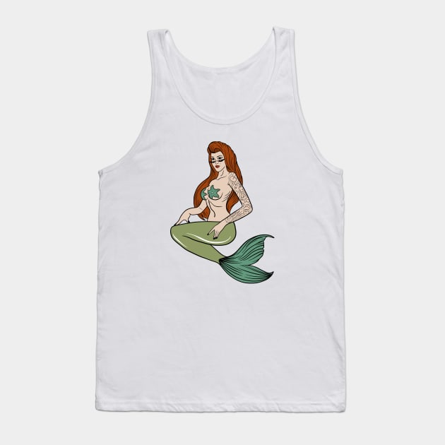 Tattooed mermaid Tank Top by SYLPAT